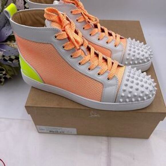 Men’s Christian Louboutin fun Lou spikes high tops size 43.5 made in Italy - Picture 1 of 12